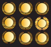 Vector gold medal and laurels royalty free illustration Vector gold medal and laurels royalty free illustration