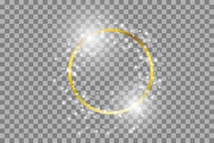 Vector golden frame with lights effects. Shining rectangle banner. vector illustration Vector golden frame with lights effects. Shining rectangle banner. vector illustration