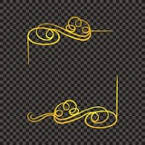 Vector Golden Vintage Frame, Shining Border Isolated on Dark. royalty free illustration Vector Golden Vintage Frame, Shining Border Isolated on Dark. royalty free illustration