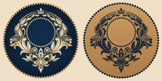 Vector gouden monogram Luxueus decoratief kader royalty-vrije illustratie Vector gouden monogram Luxueus decoratief kader royalty-vrije illustratie