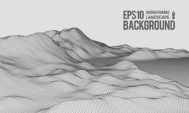 vector granangular EPS10 del terreno de 3D Wireframe libre illustration vector granangular EPS10 del terreno de 3D Wireframe libre illustration