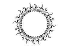 Vector graphic circle frames. Wreaths for design, logo template stock illustration Vector graphic circle frames. Wreaths for design, logo template stock illustration