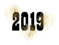 2019 graphic with gold fireworks stock illustration 2019 graphic with gold fireworks stock illustration