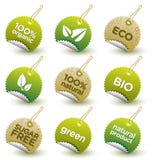 Vector green organic labels