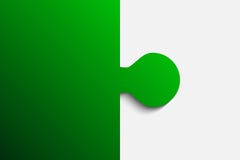 Vector Green Piece Puzzle Jigsaw. 2 Step. Stock Images Vector Green Piece Puzzle Jigsaw. 2 Step. Stock Images
