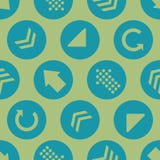Vector Green Teal Arrow Circles Seamless Pattern Background stock illustration Vector Green Teal Arrow Circles Seamless Pattern Background stock illustration