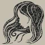 Vector grunge Closeup decorative vintage woman Royalty Free Stock Photo Vector grunge Closeup decorative vintage woman Royalty Free Stock Photo