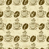 Vector grunge seamless pattern with coffee beans and cup. vector illustration Vector grunge seamless pattern with coffee beans and cup. vector illustration