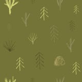 Vector hand drawn element. Different trees and fir. Element of seamless pattern.Paper design vector illustration Vector hand drawn element. Different trees and fir. Element of seamless pattern.Paper design vector illustration