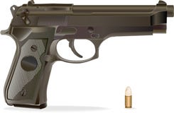 Vector Handgun. Royalty Free Stock Image