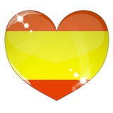 Vector Heart With Spain Flag Texture Royalty Free Stock Photography