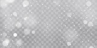 Vector heavy snowfall, snowflakes in different shapes and forms. Snow flakes, snow background. Falling Christmas PNG