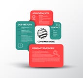 Vector het ontwerpmalplaatje van het Bedrijf infographic overzicht stock illustratie Vector het ontwerpmalplaatje van het Bedrijf infographic overzicht stock illustratie