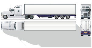 Vector hi-detailed commercial semi-truck Royalty Free Stock Photography Vector hi-detailed commercial semi-truck Royalty Free Stock Photography