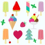 Vector ice cream set. vector illustration Vector ice cream set. vector illustration