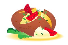 Baked Potato Stock Illustrations – 644 Baked Potato Stock Illustrations