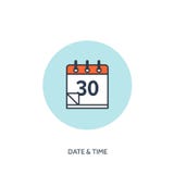 Vector illustration. Calendar lined icon.Date time. Holiday planning. stock illustration Vector illustration. Calendar lined icon.Date time. Holiday planning. stock illustration