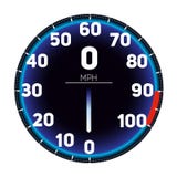 Vector Illustration Car speedometer dashboard icon. Speed meter fast race technology design and measurement panel. royalty free illustration Vector Illustration Car speedometer dashboard icon. Speed meter fast race technology design and measurement panel. royalty free illustration