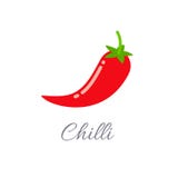 Chilli icon with title royalty free illustration Chilli icon with title royalty free illustration