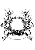 Hunting frame with hat stock illustration Hunting frame with hat stock illustration