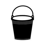 Vector illustration of an empty bucket in a simple style vector illustration Vector illustration of an empty bucket in a simple style vector illustration