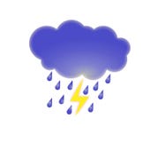 Vector Illustration Forecast Storm Royalty Free Stock Photography Vector Illustration Forecast Storm Royalty Free Stock Photography