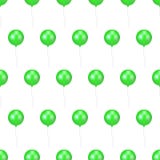 Vector illustration of green balloon with ribbon. air flying balloon isolated on white background. Seamless pattern vector illustration Vector illustration of green balloon with ribbon. air flying balloon isolated on white background. Seamless pattern vector illustration
