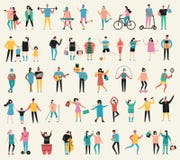 Vector illustration of group people and families Royalty Free Stock Photo Vector illustration of group people and families Royalty Free Stock Photo