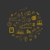 Vector Illustration: Hand draw doodle elements of concepts about business royalty free illustration Vector Illustration: Hand draw doodle elements of concepts about business royalty free illustration