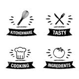 Vector illustration handdrawn kitchen icon set with title stock illustration Vector illustration handdrawn kitchen icon set with title stock illustration