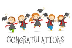 Happy Graduates royalty free illustration Happy Graduates royalty free illustration