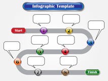 Infographic Template - Sequence Buttons As Milestone stock illustration Infographic Template - Sequence Buttons As Milestone stock illustration