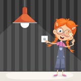 Vector Illustration Of A Kid Turning On The Light vector illustration Vector Illustration Of A Kid Turning On The Light vector illustration
