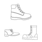Vector illustration of leather and casual icon. Set of leather and formal stock symbol for web. royalty free illustration Vector illustration of leather and casual icon. Set of leather and formal stock symbol for web. royalty free illustration
