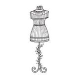 Vector illustration of mannequin for sewing. Stock Illustration Vector illustration of mannequin for sewing. Stock Illustration