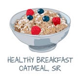 Vector illustration of oatmeal on white background. vector illustration Vector illustration of oatmeal on white background. vector illustration