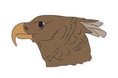 Vector illustration of a portrait of an eagle, color drawing royalty free illustration Vector illustration of a portrait of an eagle, color drawing royalty free illustration