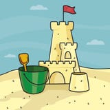 Sand castle. sea beach royalty free illustration Sand castle. sea beach royalty free illustration