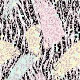 Vector illustration seamless pattern floral animal fur print background. Hand drawn style, texture wallpaper, fashion fabric, text stock illustration Vector illustration seamless pattern floral animal fur print background. Hand drawn style, texture wallpaper, fashion fabric, text stock illustration