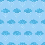 Vector illustration of seamless patterns and backgrounds in tender blue color, clouds theme. Cartoon cloud and snowflakes. Can be Royalty Free Stock Images Vector illustration of seamless patterns and backgrounds in tender blue color, clouds theme. Cartoon cloud and snowflakes. Can be Royalty Free Stock Images