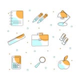 Set with school objects for design royalty free illustration Set with school objects for design royalty free illustration