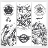 Vector illustration sketch - pasta. Card menu italian restaurant. Banner italan food. Stock Photo Vector illustration sketch - pasta. Card menu italian restaurant. Banner italan food. Stock Photo