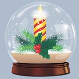 Vector illustration of snow globe ball realistic new year chrismas object on white with shadow stock illustration Vector illustration of snow globe ball realistic new year chrismas object on white with shadow stock illustration