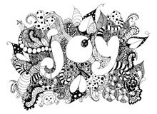 Vector illustration zentangle word stock illustration Vector illustration zentangle word stock illustration