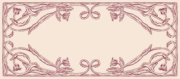 Vector image of decorative frame in art nouveau style stock illustration Vector image of decorative frame in art nouveau style stock illustration