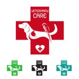Vector a imagem do símbolo veterinário com gato e pássaro do cão Fotografia de Stock Vector a imagem do símbolo veterinário com gato e pássaro do cão Fotografia de Stock
