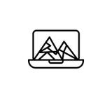 Vector Images icon. Trendy modern flat linear vector Vector Images icon on white background from thin line Technology collection royalty free illustration Vector Images icon. Trendy modern flat linear vector Vector Images icon on white background from thin line Technology collection royalty free illustration