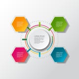 Vector infographic template with 3D paper label, integrated circles. Can be used for workflow layout, diagram, business step optio royalty free illustration Vector infographic template with 3D paper label, integrated circles. Can be used for workflow layout, diagram, business step optio royalty free illustration