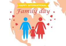 Vector internacional feliz del logotipo del día de la familia libre illustration Vector internacional feliz del logotipo del día de la familia libre illustration