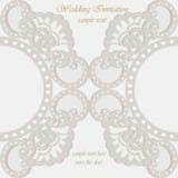 Vector invitation card ornamental lace with damask elements vector illustration Vector invitation card ornamental lace with damask elements vector illustration